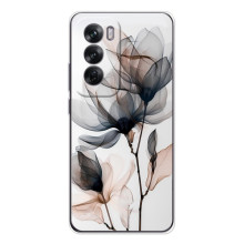 Чехол с цветочным принтом на А5м – Цветы на белом