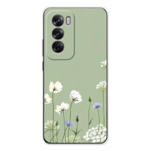 Чехол с цветочным принтом на А5м – Цветы на зеленом
