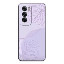 Чехол цветочный дизайн для OPPO A5m – Монстера фиолетовая
