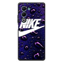 Чехол с логотипом Найк на OPPO A5m – Найк на фиолетовом