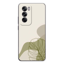 Силиконовый чехол с принтом в цветах на OPPO A5m – Монстера зелёная