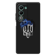 Чехол с украинским гербом на OPPO A5m – Герб с цветком