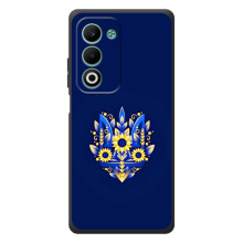 Чехол с украинским гербом на OPPO A5m – Цветочный герб