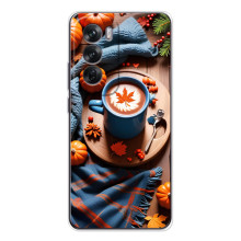Чехол с уникальным дизайном «Осень с кофе» для OPPO A5m – Кофе и тыквы