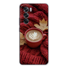Чехол с уникальным дизайном «Осень с кофе» для OPPO A5m – Кофе на пледе