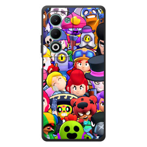 Силиконовый Чехол на OPPO A5m с картинкой Brawl Stars – Персонажи