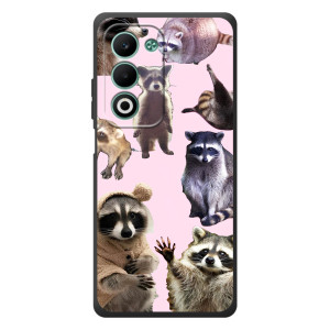 Силиконовый Чехол с Енотами на OPPO A5m – Смешные Еноты