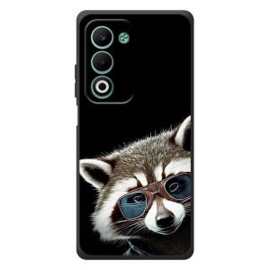 Силиконовый Чехол с Енотами на OPPO A5m – Стильный Енот