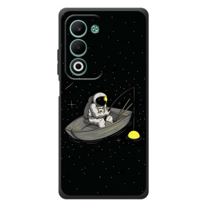 Силиконовый Чехол с принтом "Космонавты" на OPPO A5m – Космонавт на рыбалке