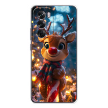 Яскравий чохол для OPPO A5m з Зимові Оленята – Олень з шарфом