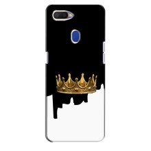 Чехол (Корона на чёрном фоне) для Оппо А5с – Золотая корона