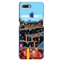 Чохол Майнкрафт на Oppo A5s (AlphaPrint) Minecraft (фон Minecraft)