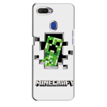 Чохол Майнкрафт на Oppo A5s (AlphaPrint) Minecraft (кріпер Майнкрафт)