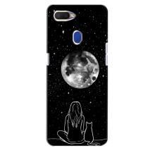 Чехол с рисунком кот на Oppo A5s – Девушка с котом