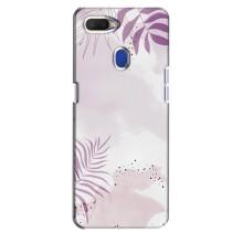Чохол з квітковим принтом на ОППО А5с – Фіолетове листя