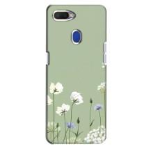 Чохол з квітковим принтом на ОППО А5с – Квіти на зеленому