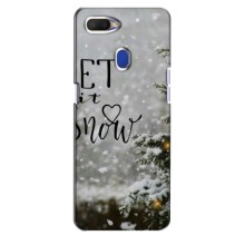 Новорічні, Святкові Чохли для Oppo A5s - 2024 год – Let it snow