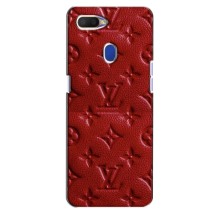 Текстурный Чехол Louis Vuitton для Оппо А5с – Красный ЛВ