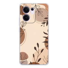 Чехол с цветочным принтом на А5х 5G – Коричневые цветы