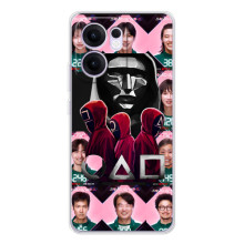 Чехол Гра в кальмара для OPPO A5x 5G – Персонажи игры кальмара