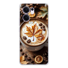 Чехол с уникальным дизайном «Осень с кофе» для OPPO A5x 5G – Пряный кофе