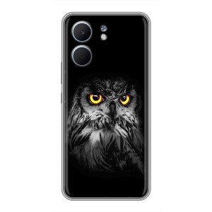 Чохли з принтом СОВИ для OPPO A5x – Сова на чорному