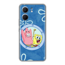 Чехол Губка Боб для Оппо А5х (В иллюминаторе)