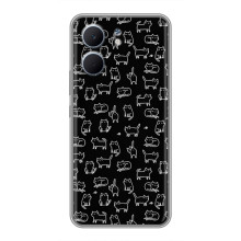 Чехол на тематику: Коты для OPPO A5x (Котики на черном)