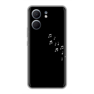 Чохол з картинками на чорному фоні для OPPO A5x – Ноти