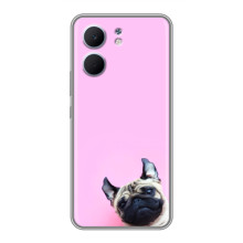 Бампер для OPPO A5x с картинкой "Песики" – Собака на розовом