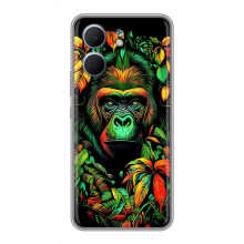 Чехол с Обезьянами OPPO A5x - (AlphaPrint) (Обезьяна в тропиках)