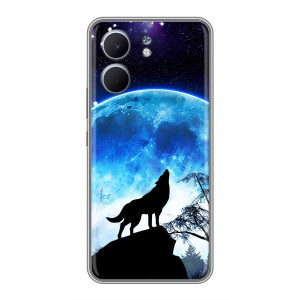 Чехол с Волком на OPPO A5x – Воет на луну