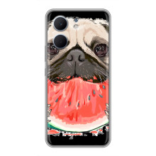 Чехол (ТПУ) Милые собачки для OPPO A5x (Смешной Мопс)