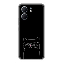 Чехол с рисунком кот на OPPO A5x (Равнодушный кот)