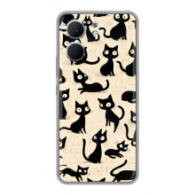 Чехол с рисунком кот на OPPO A5x (Черные коты)
