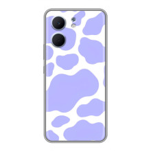 Чохол з принтом корови на Оппо А5х – Фіолетовий принт