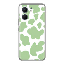 Чохол з принтом корови на Оппо А5х – Зелений принт