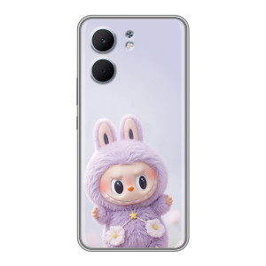 Чохол з принтом Лабубу для OPPO A5x – Фіолетовий Лабубу