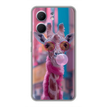 Чехол с принтом стильные животные для Оппо А5х (Стильный жирав)