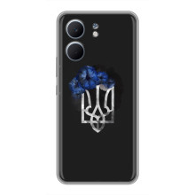 Чехол с украинским гербом на OPPO A5x – Герб с цветком