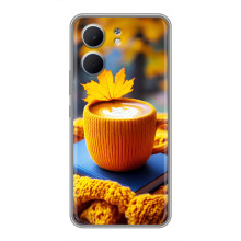 Чехол с уникальным дизайном «Осень с кофе» для OPPO A5x – Кофе с жёлтым