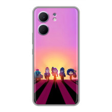 Силиконовый Чехол на OPPO A5x с картинкой Brawl Stars (Персонажи в закате)