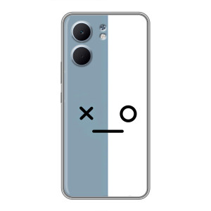 Силиконовые Чехлы (смешные стикеры) для OPPO A5x – Серо-белый