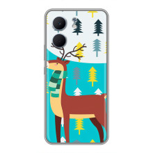 Силіконовий бампер з картинкою звірів для OPPO A5x (Олень із шарфом)