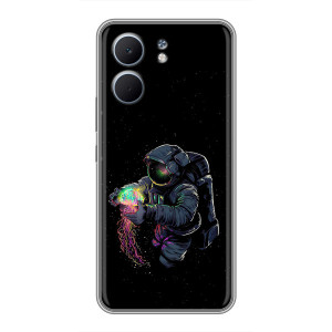 Силиконовый Чехол с принтом "Космонавты" на OPPO A5x – В руках земля