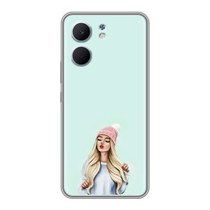 Силиконовый Чехол на OPPO A5x с картинкой Стильных Девушек – В шапке