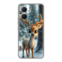 Яскравий чохол для OPPO A5x з Зимові Оленята – Оленятко в лісі