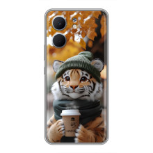 Друкований чохол 'Звірята з кавою' для OPPO A5x – Тигр з кавою