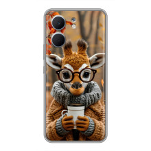 Друкований чохол 'Звірята з кавою' для OPPO A5x – Жираф з кавою