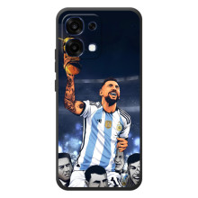 Чехлы для OPPO A6 Pro (Leo чемпион) (AlphaPrint) – Месси с кубком